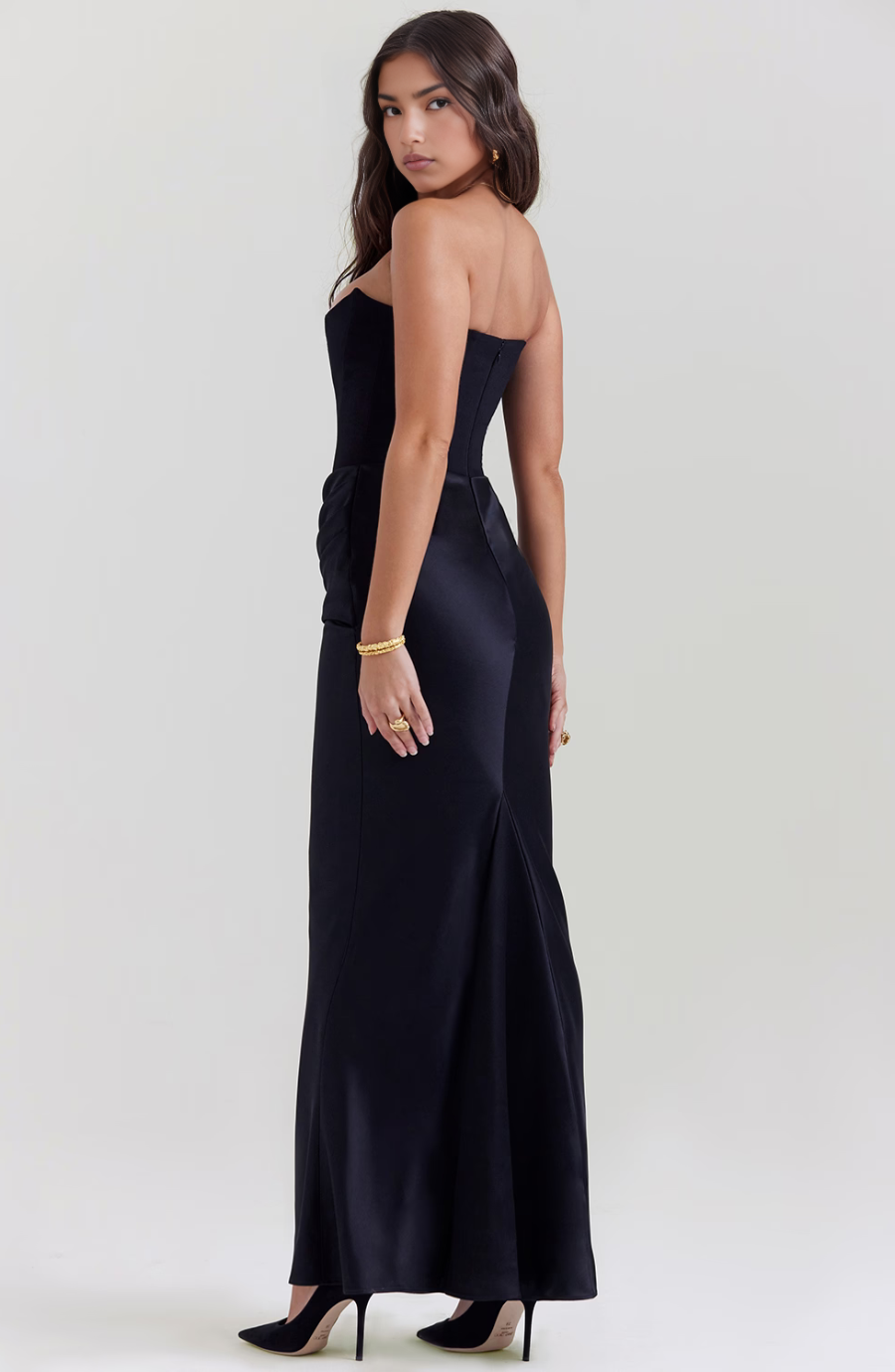Women's Strapless Evening Maxi Dress
