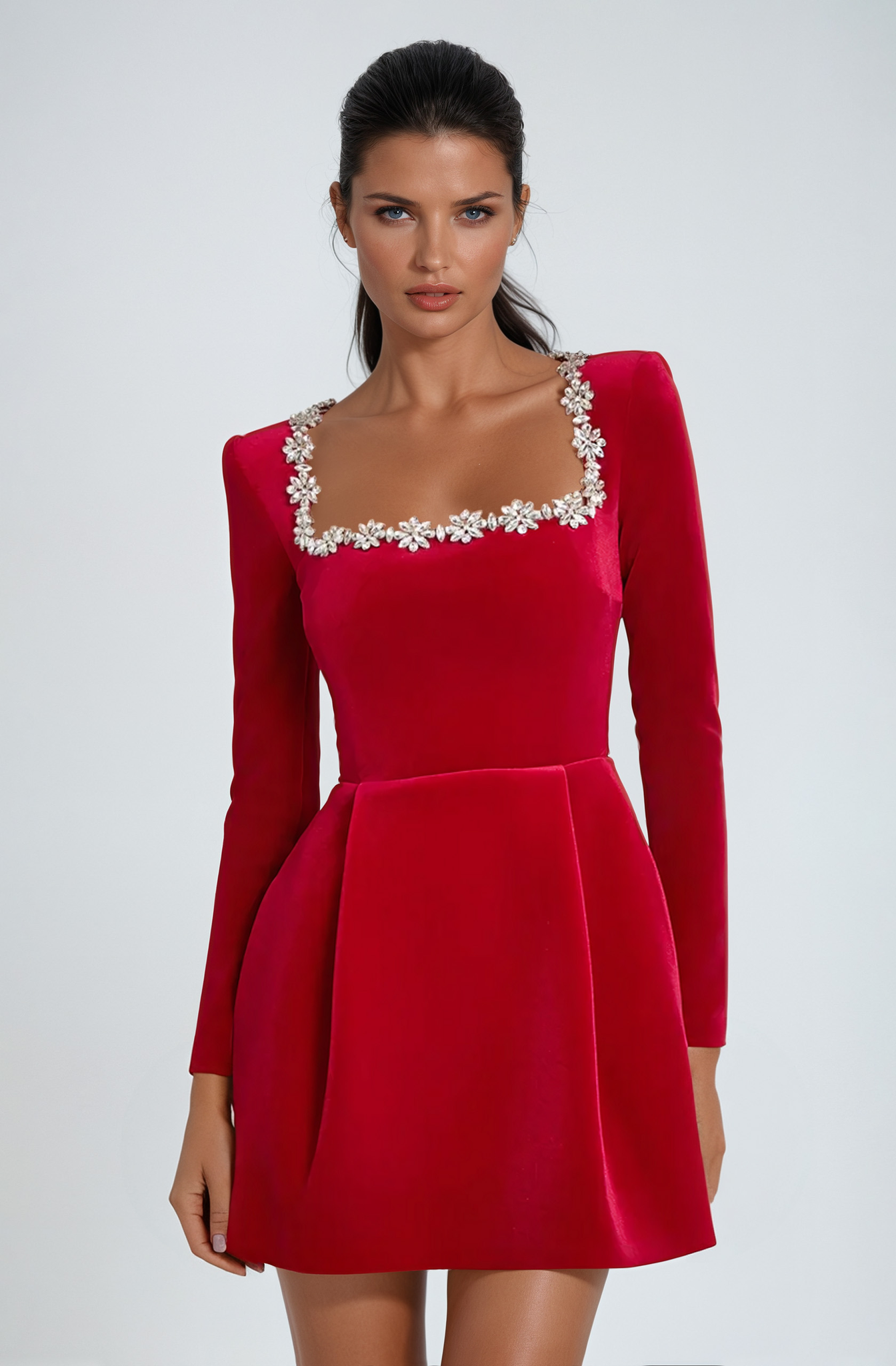 Women's Square Neck Mini Dress