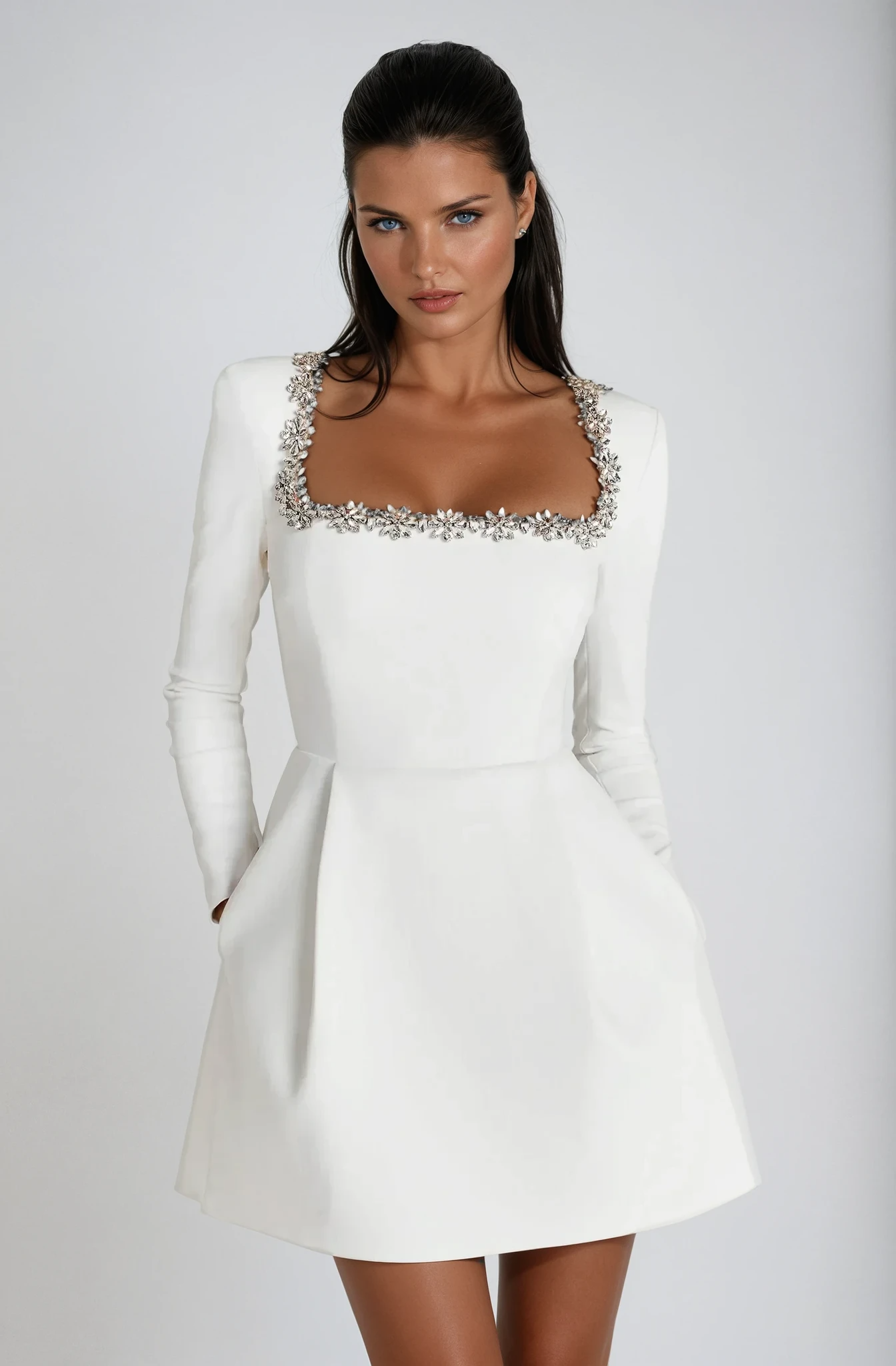 Women's Square Neck Mini Dress