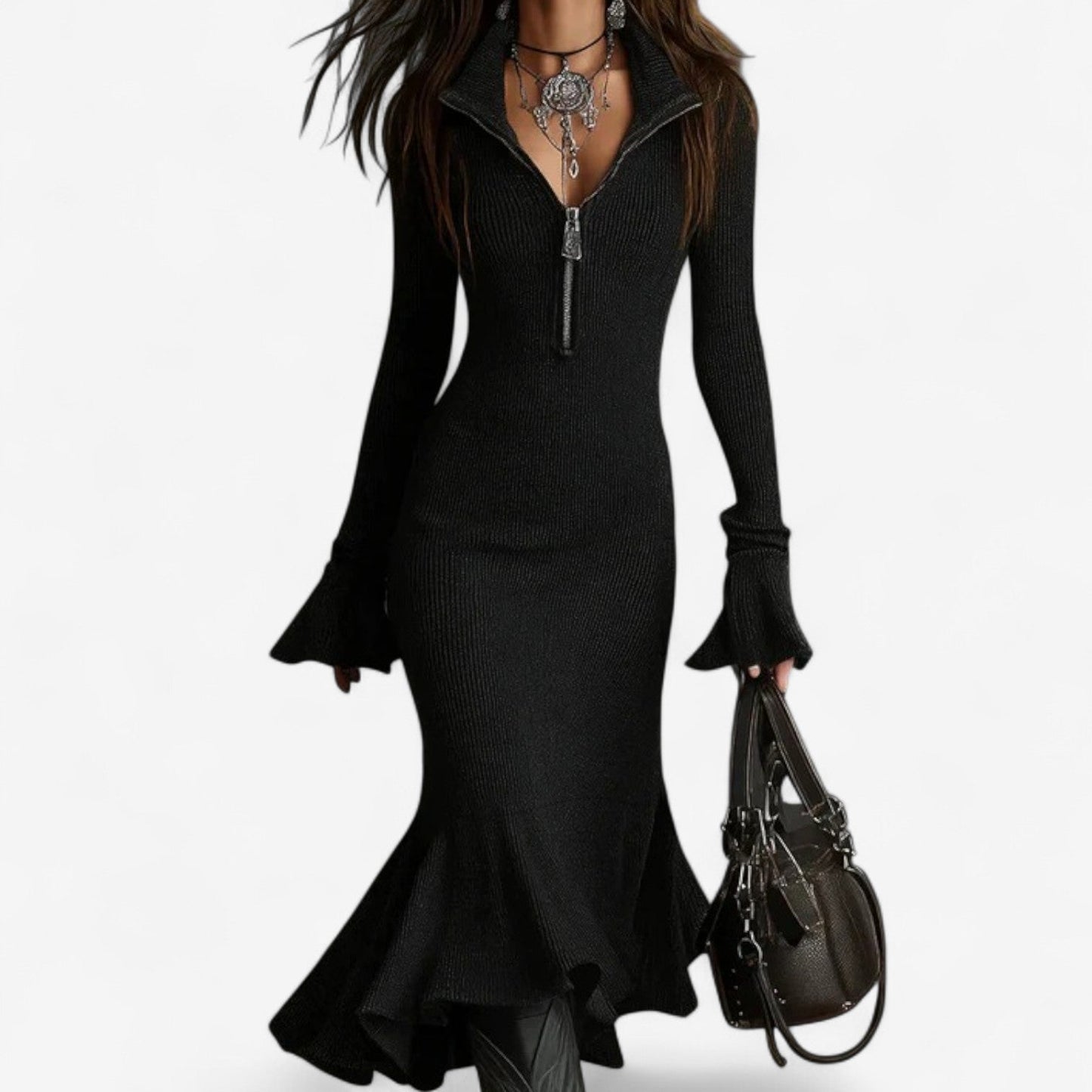 Women's Midi Dress – Black