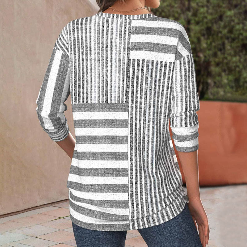Women's Round Neck Long Sleeve Blouse