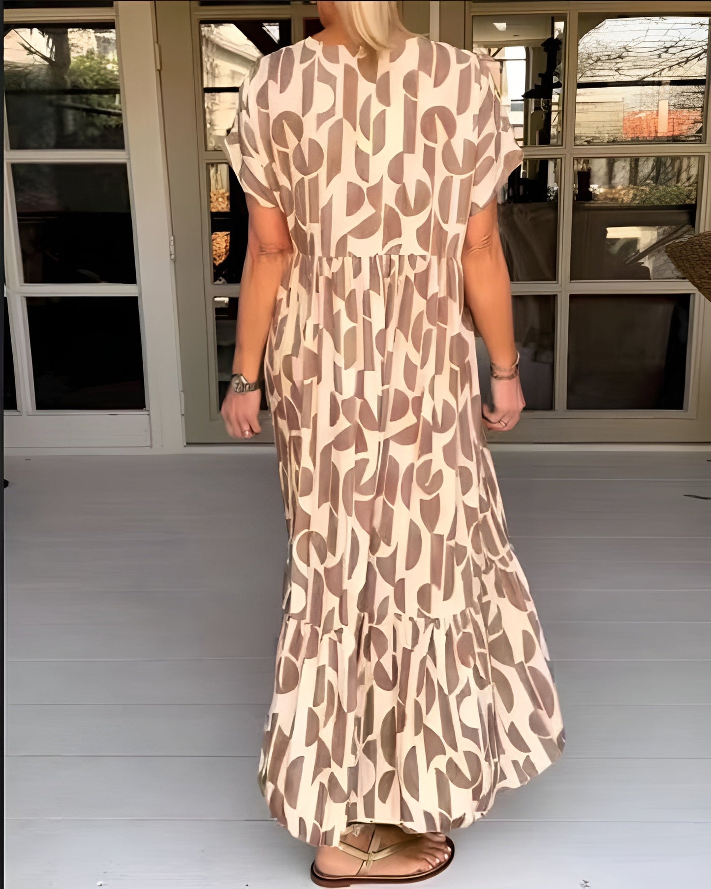Women's V Neck Maxi Dress