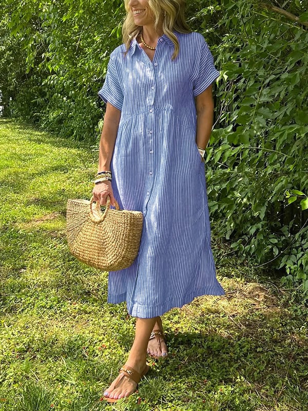 Women's Midi Dress – Blue