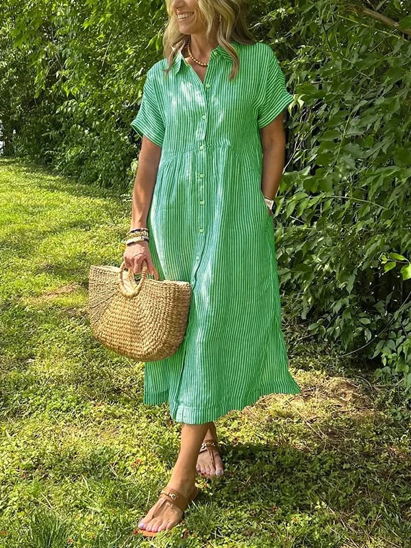 Women's Midi Dress – Green