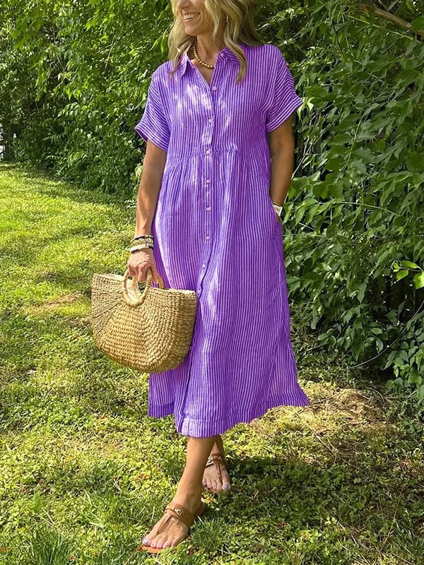 Women's Midi Dress – Purple