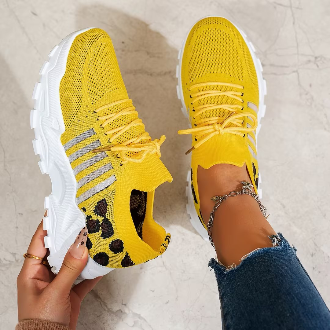 Women's Platform Chunky Sneakers – Yellow