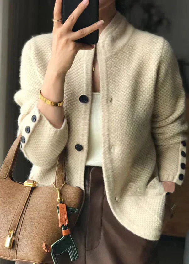 Women's Long Sleeve Cardigan – White