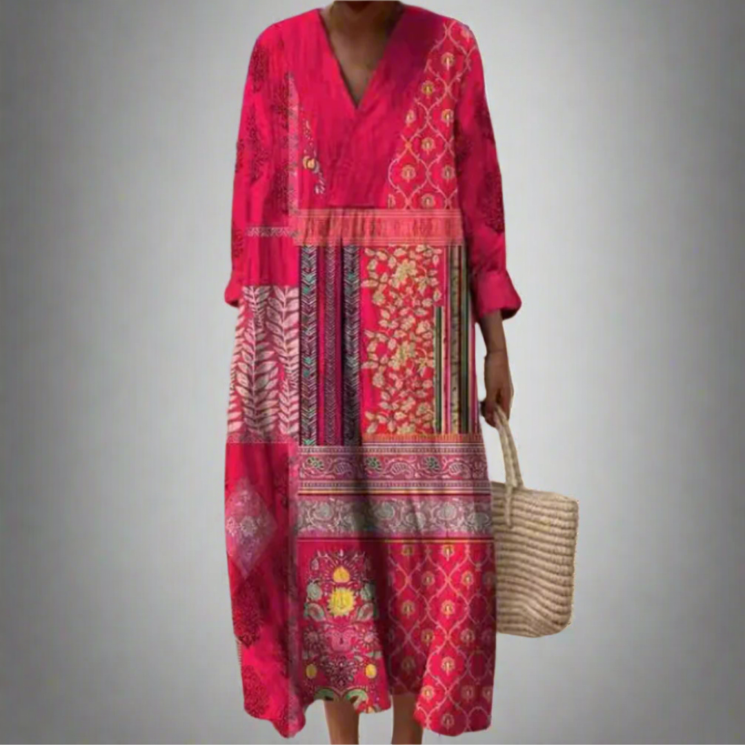 Women's V Neck Maxi Dress