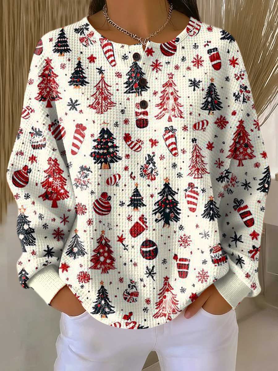 Women's Long Sleeve Sweater – White