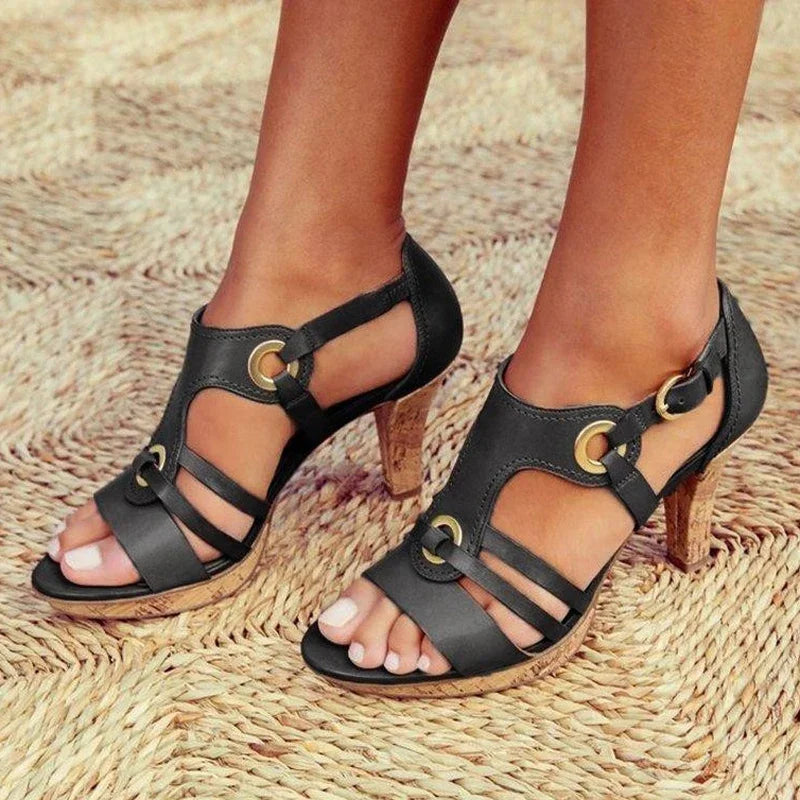 Women's Block Heel Strappy Sandals