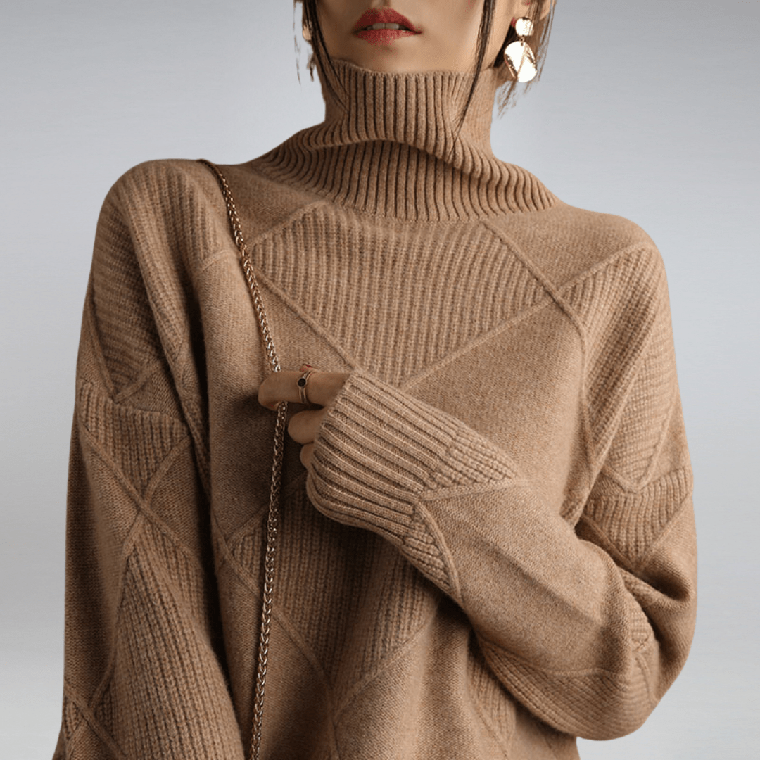 Women's Turtleneck Long Sleeve Sweater