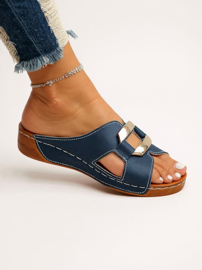 Women's Buckle Slide Sandals