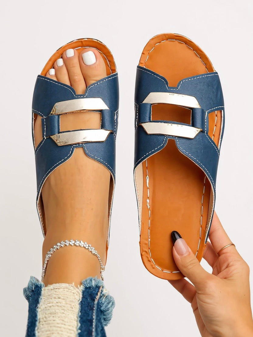 Women's Buckle Slide Sandals