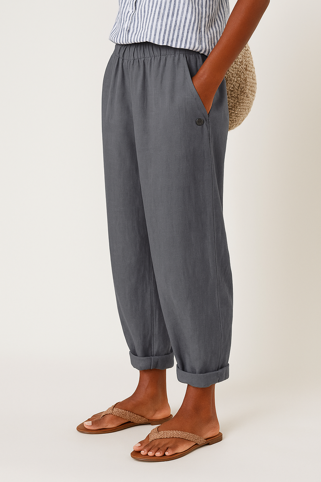 Women's Wide Leg Pants – Grey