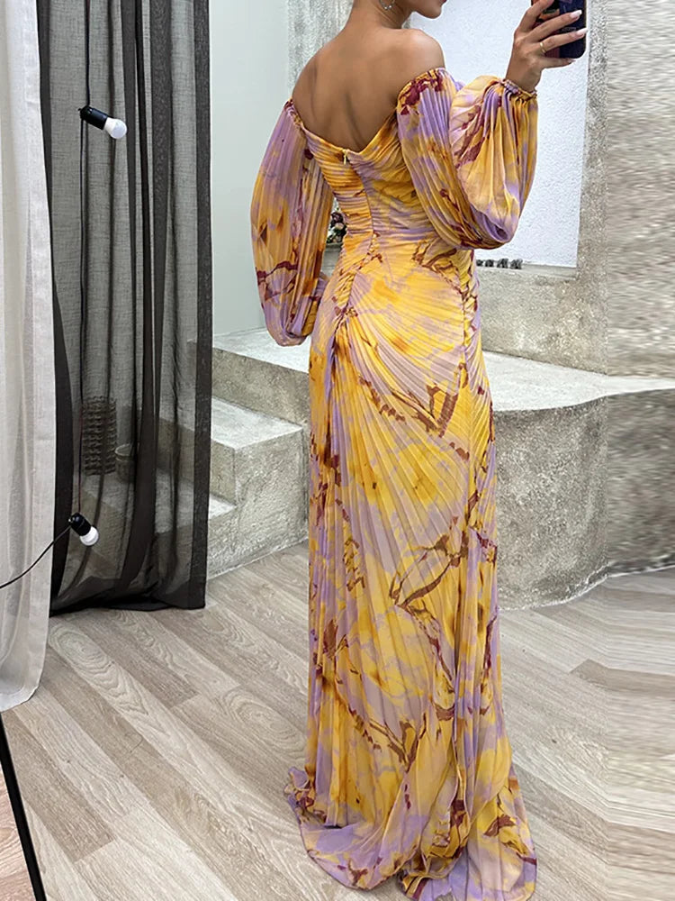 Women's Off Shoulder Maxi Dress