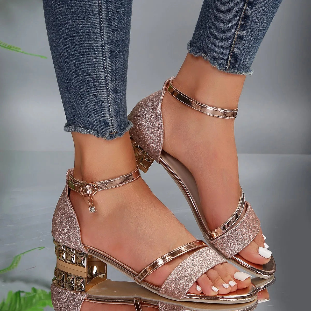Women's Heeled Ankle Strap Sandals