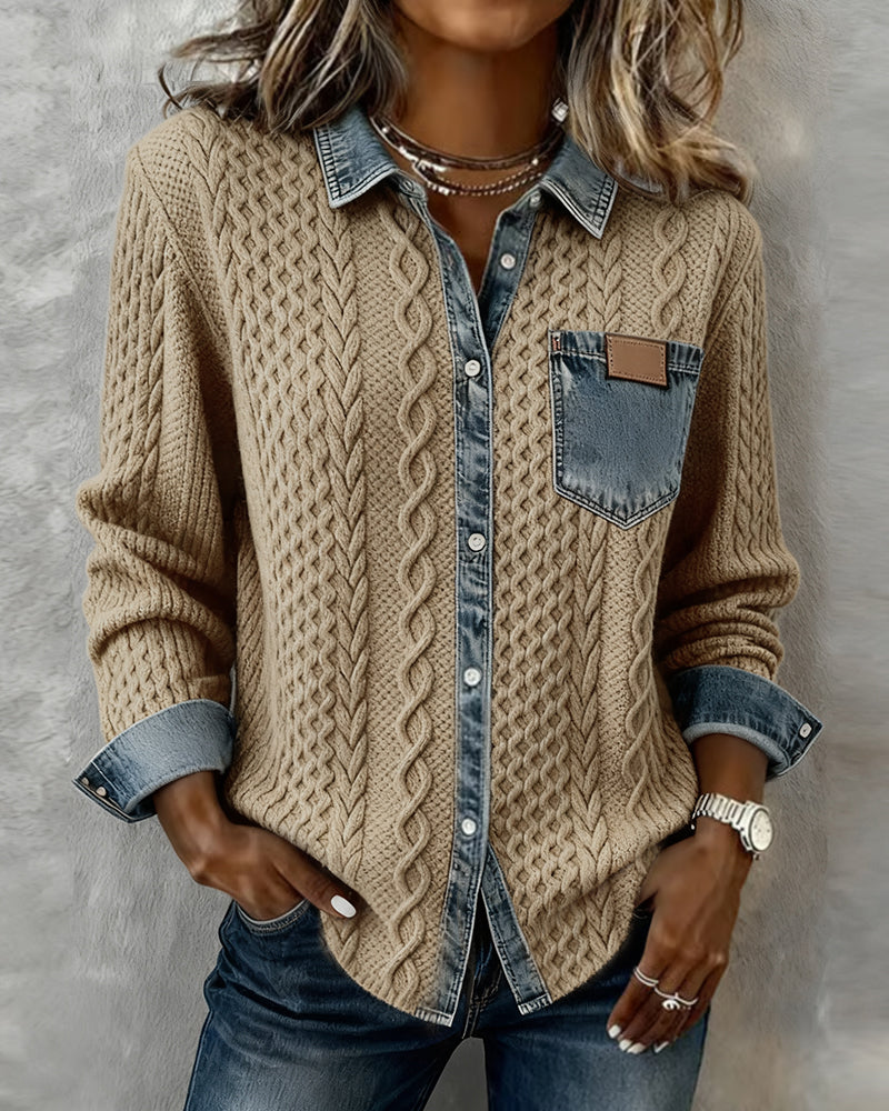 Women's Long Sleeve Blouse – Khaki
