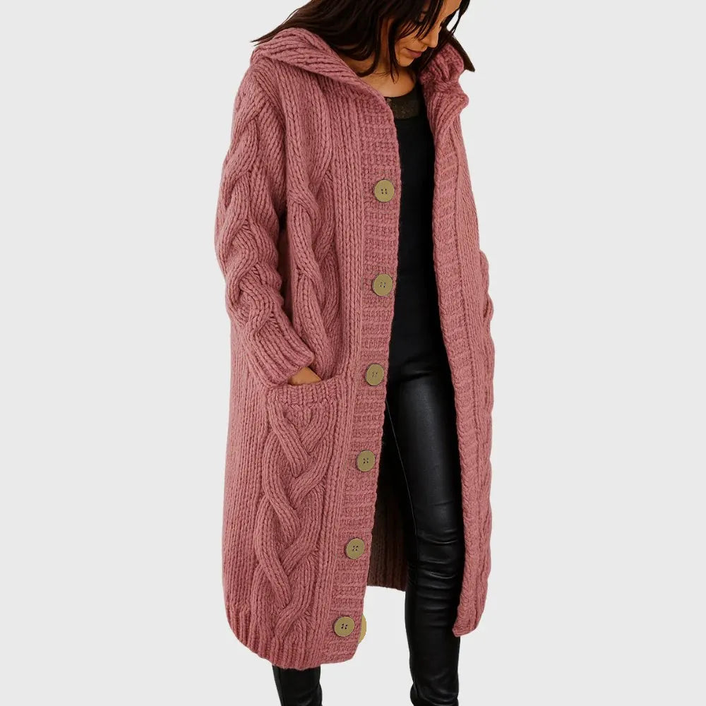Women's Long Sleeve Cardigan – Pink