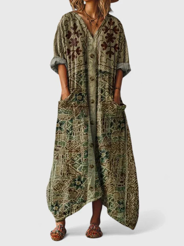 Women's Maxi Dress – Olive Green