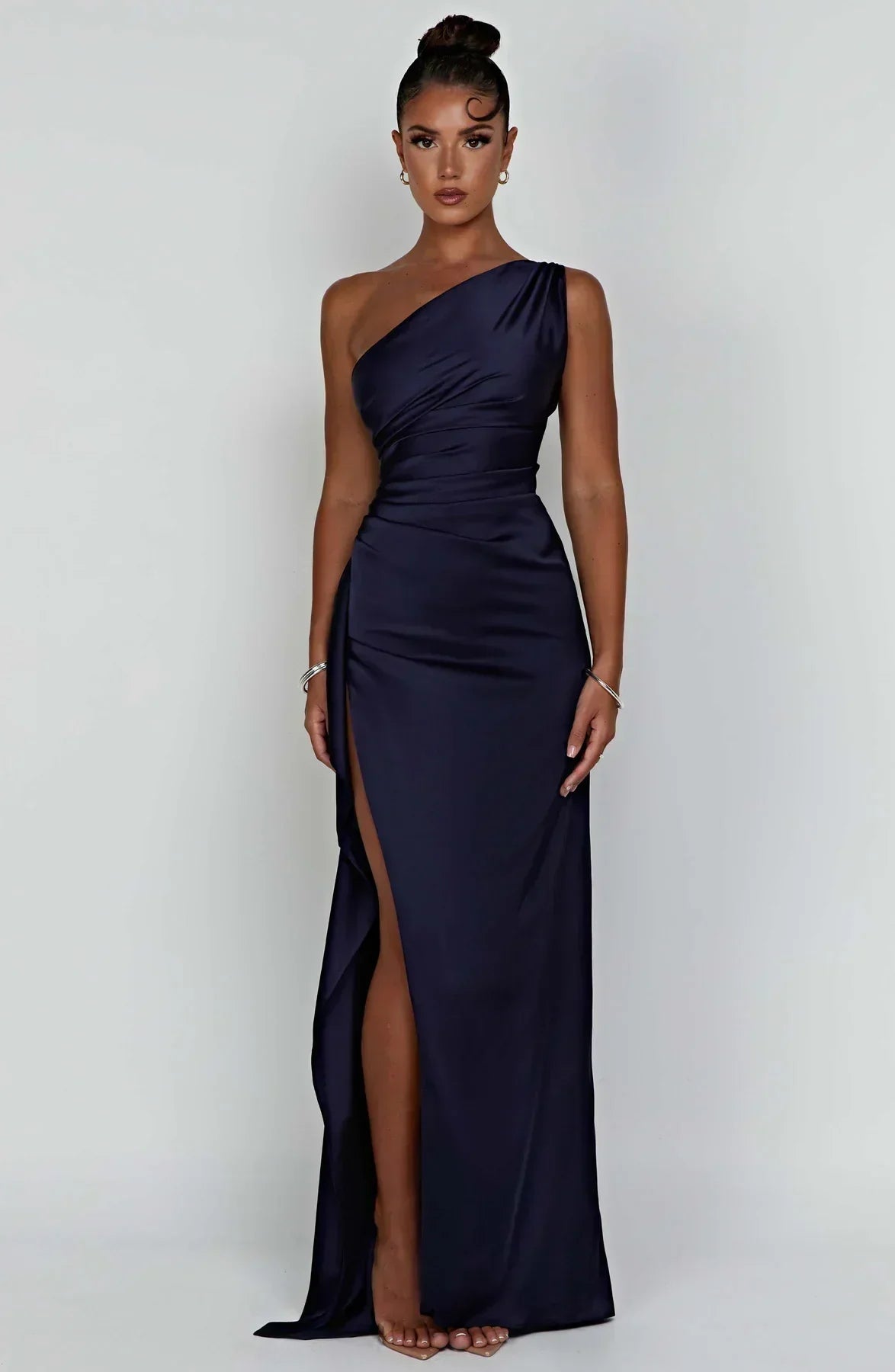 Women's One Shoulder Evening Maxi Dress