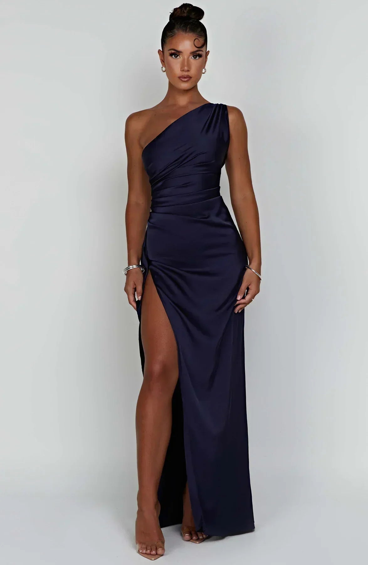 Women's One Shoulder Evening Maxi Dress