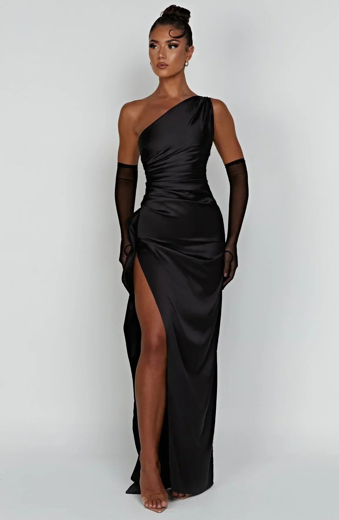 Women's One Shoulder Evening Maxi Dress