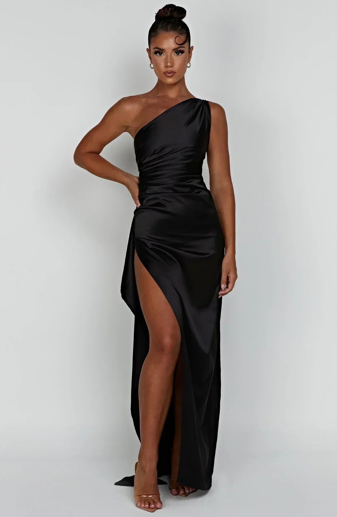 Women's One Shoulder Evening Maxi Dress