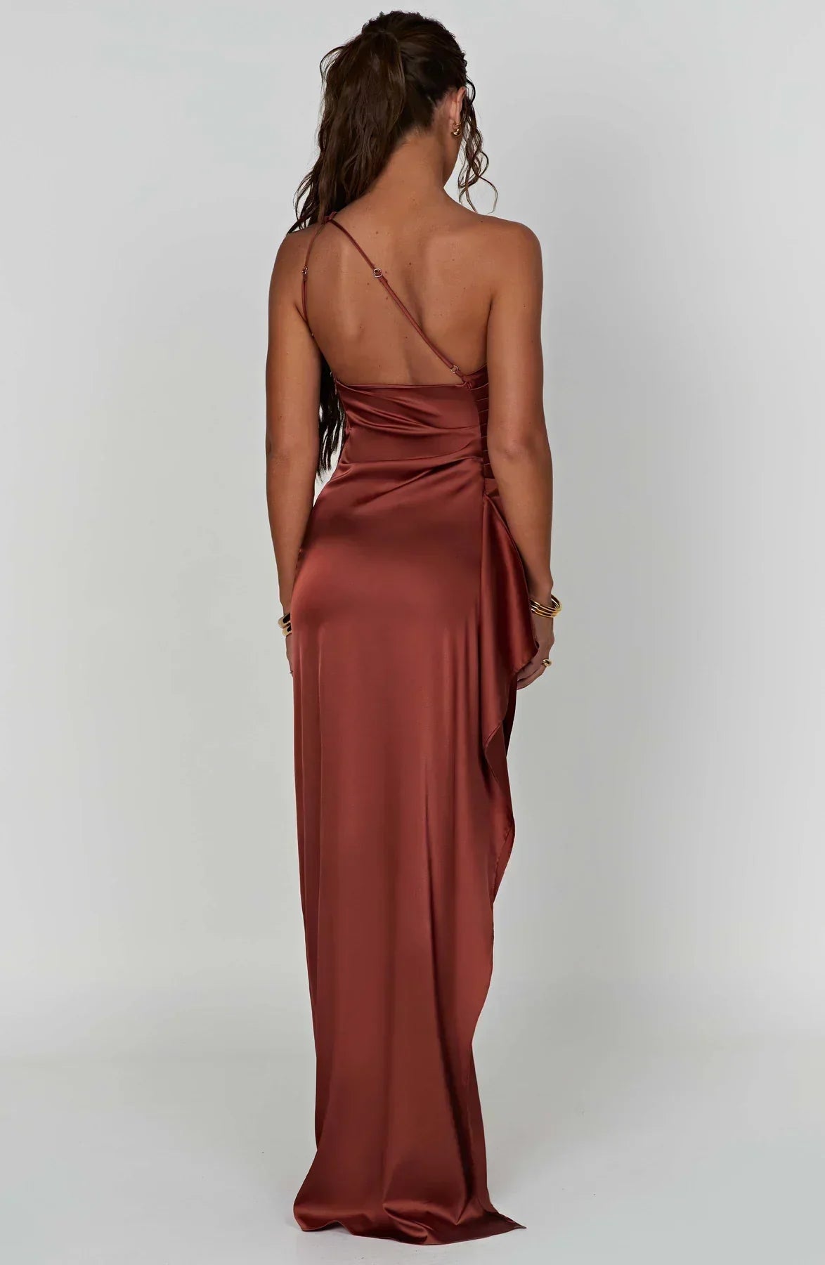 Women's One Shoulder Evening Maxi Dress