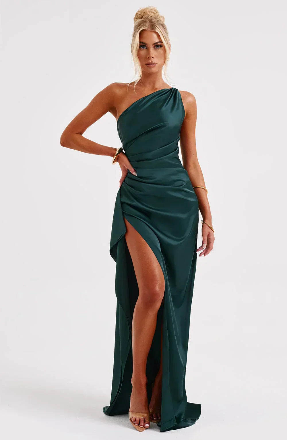 Women's One Shoulder Evening Maxi Dress