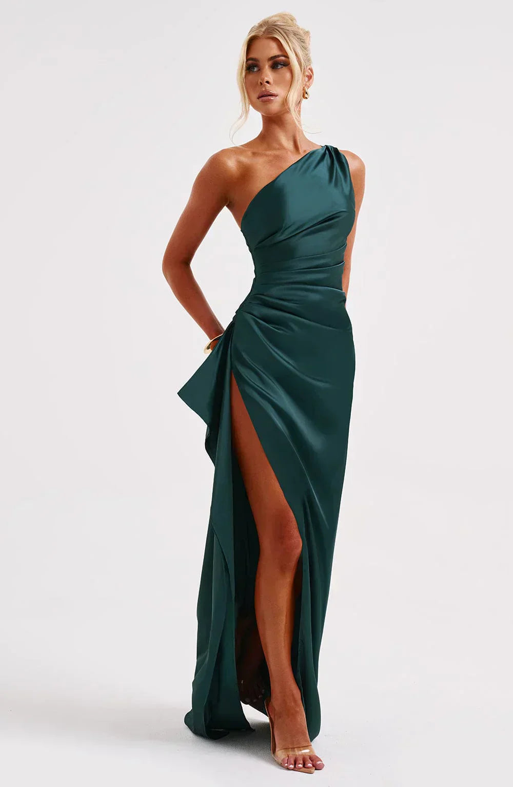 Women's One Shoulder Evening Maxi Dress