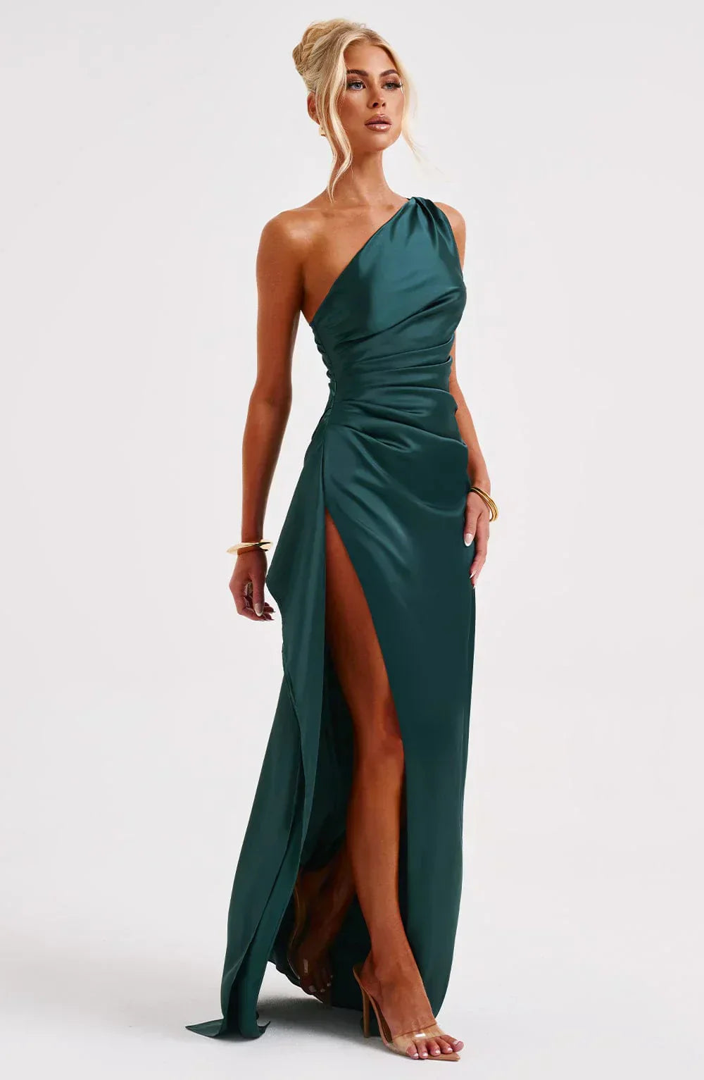 Women's One Shoulder Evening Maxi Dress