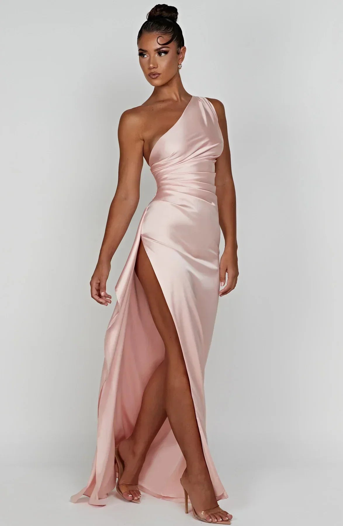 Women's One Shoulder Evening Maxi Dress