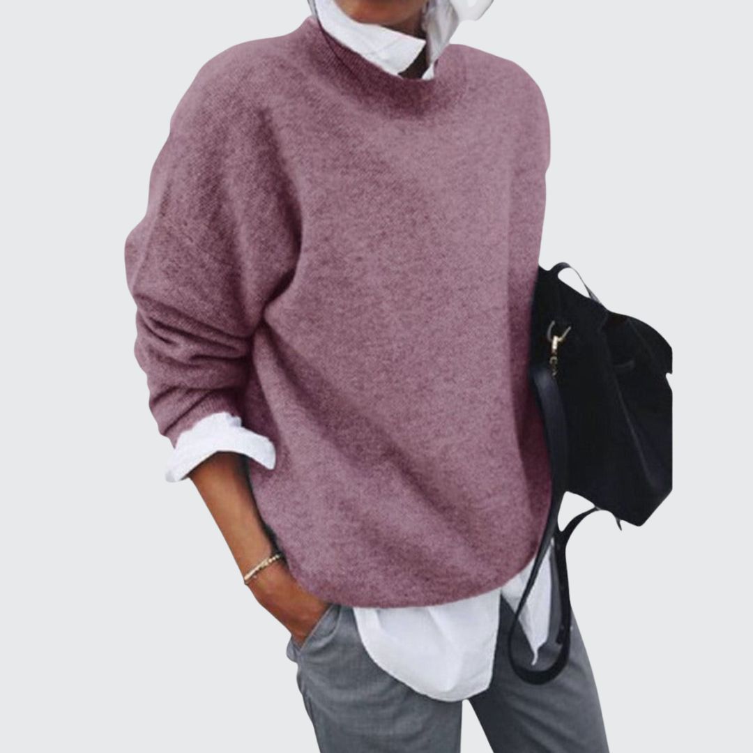 Women's Round Neck Long Sleeve Sweater