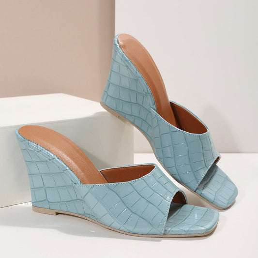 Women's Wedge Sandals – Blue