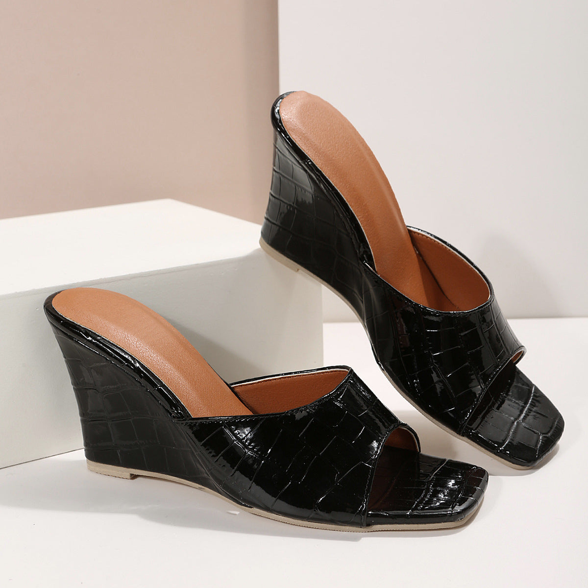 Women's Wedge Sandals – Black