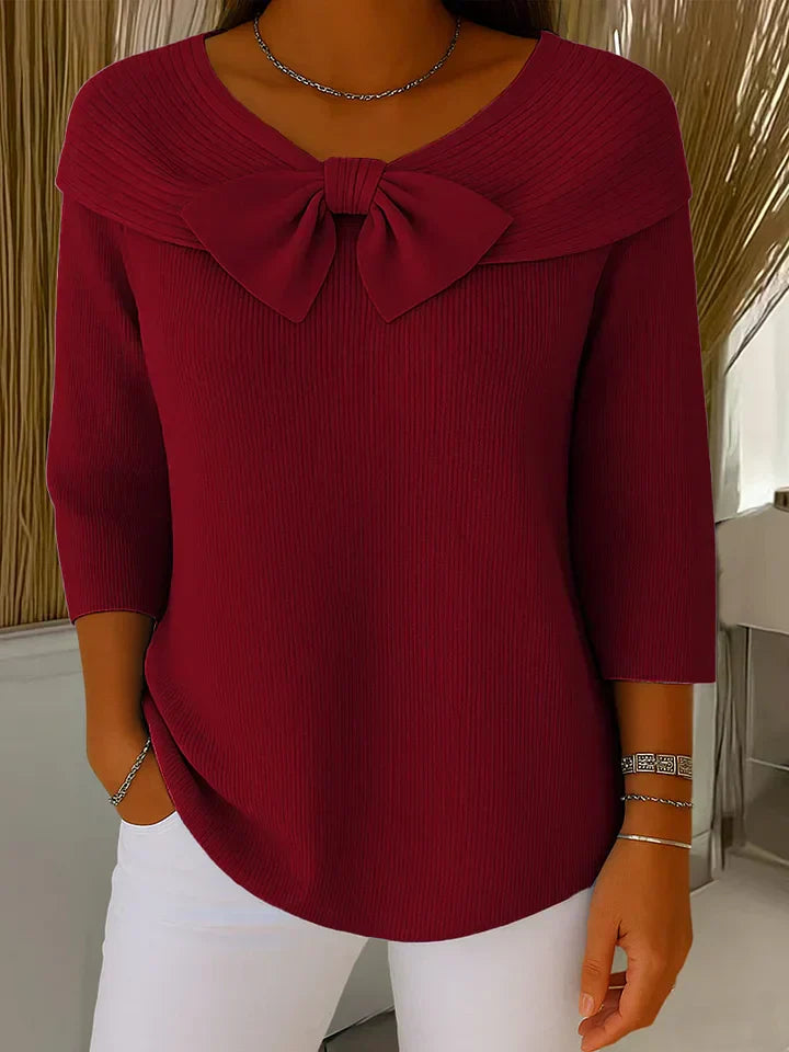 Women's Long Sleeve Pullover – Red