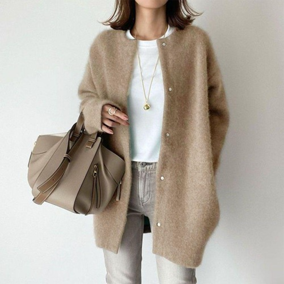 Women's Long Sleeve Cardigan – Khaki