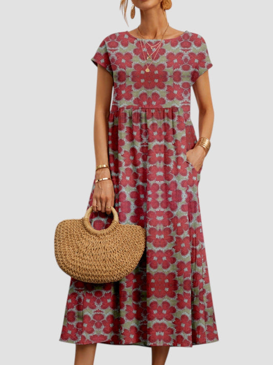 Women's Midi Dress – Red