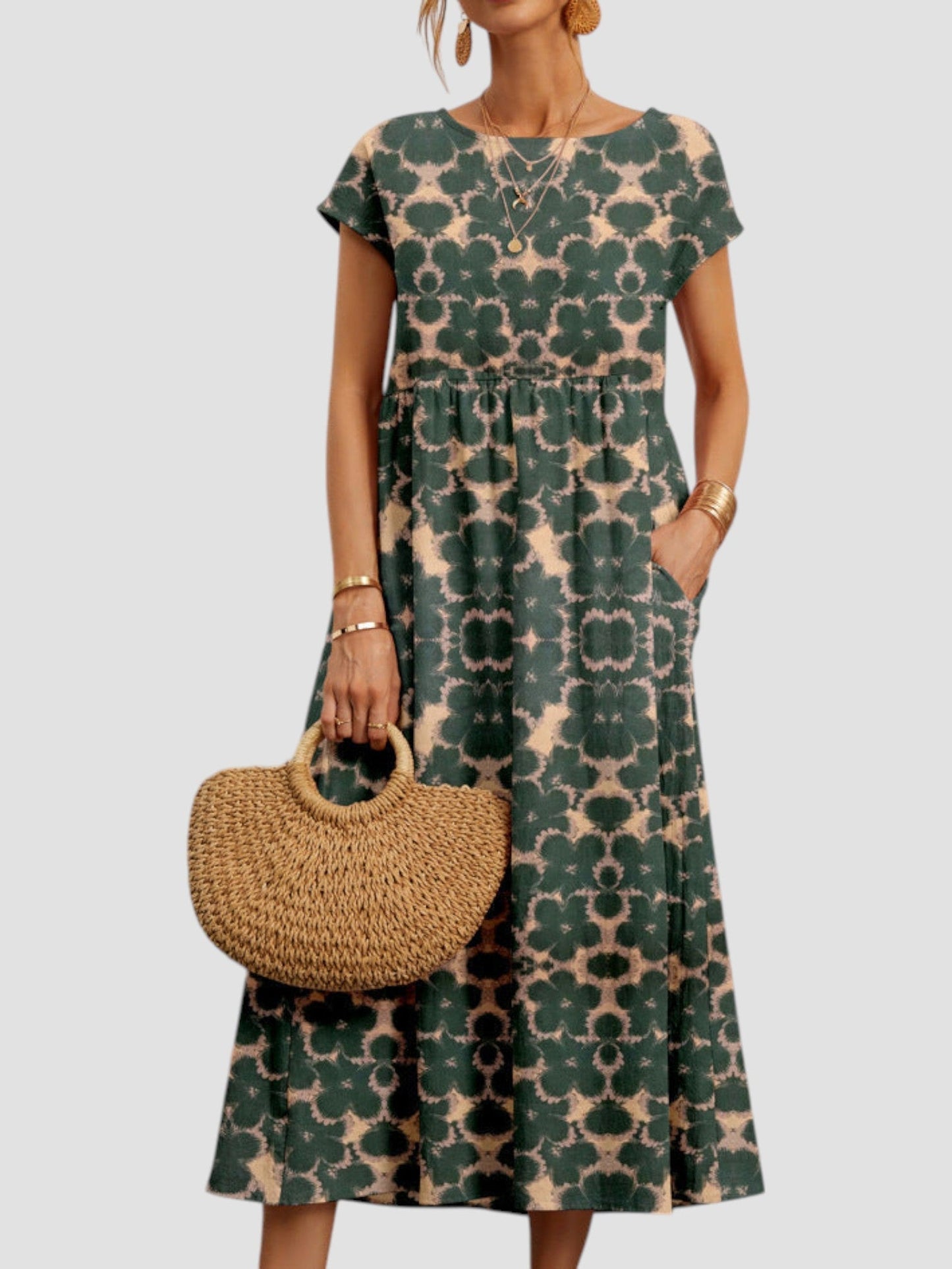 Women's Midi Dress – Green