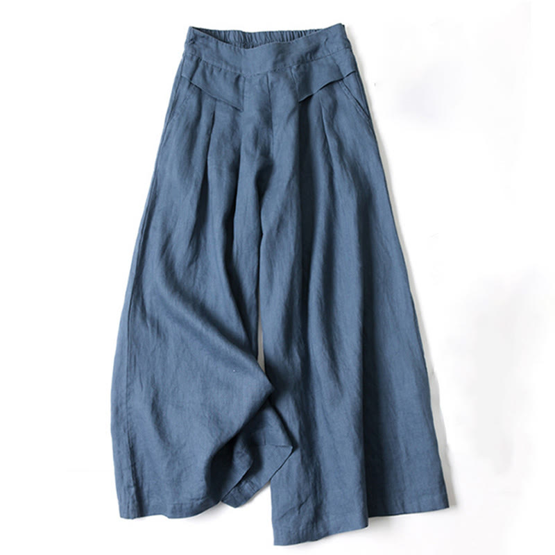 Women's Wide Leg High Waist Pants – Blue