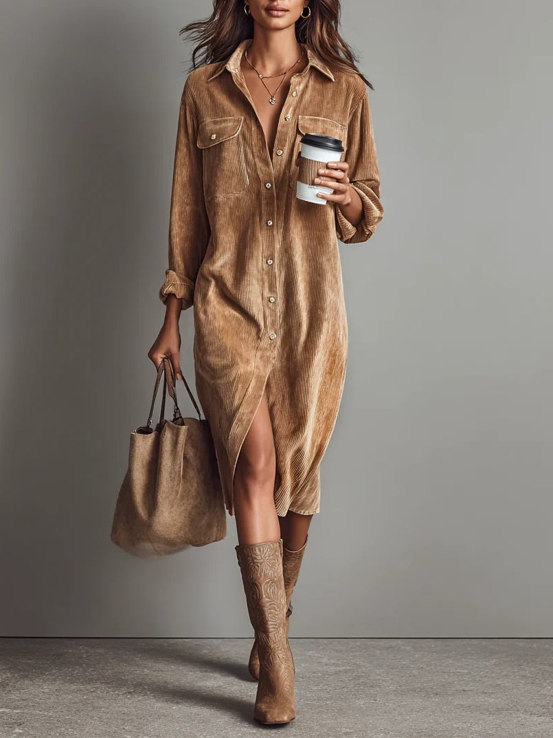 Women's Midi Dress – Khaki