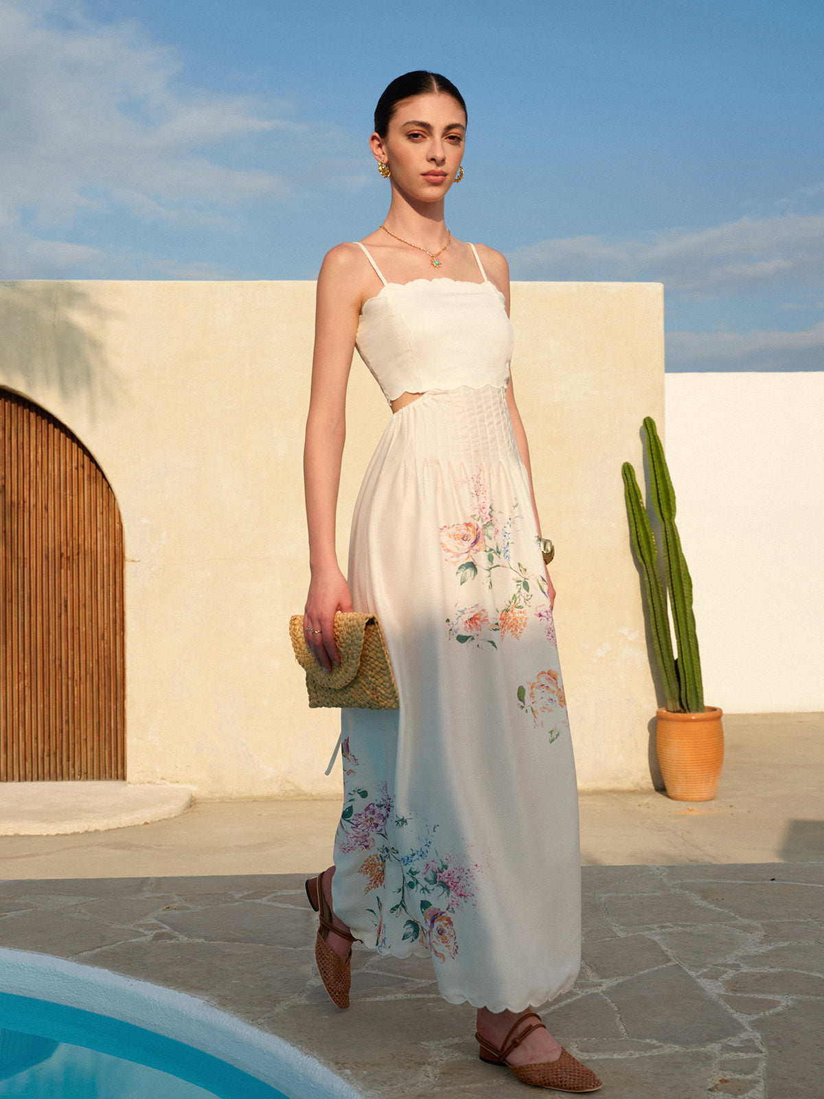 Women's Square Neck Maxi Dress