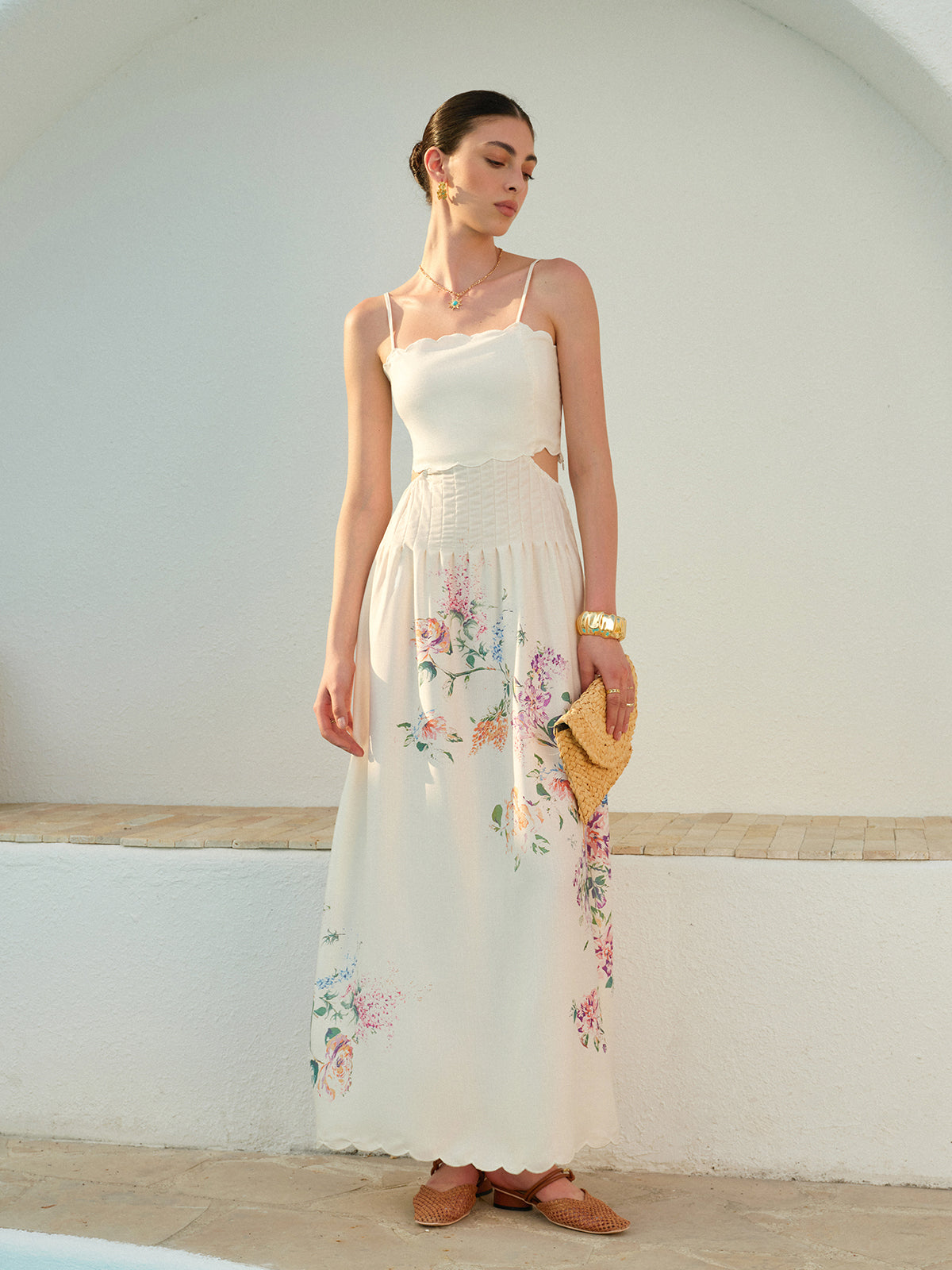 Women's Square Neck Maxi Dress