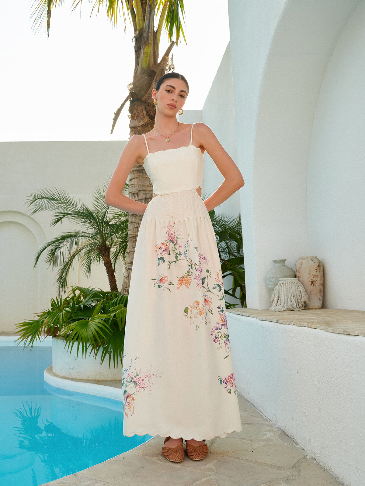 Women's Square Neck Maxi Dress