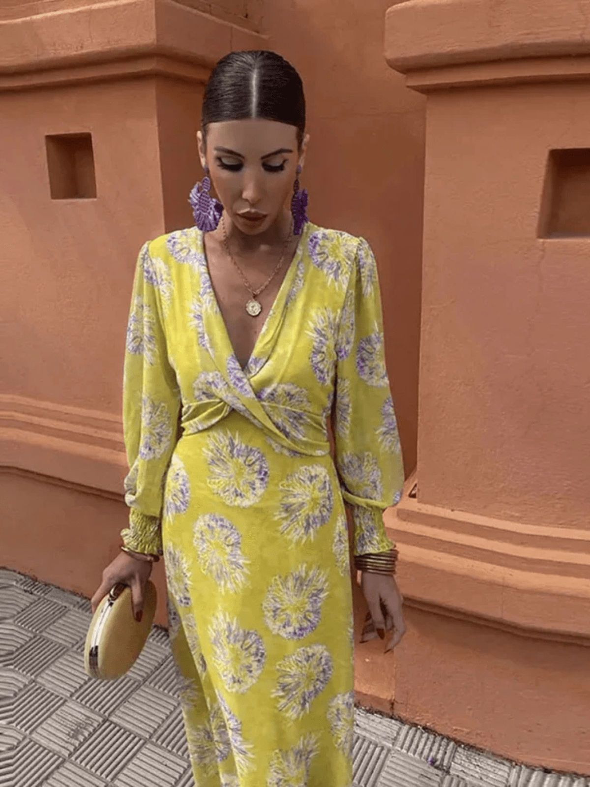 Women's Wrap Midi Dress