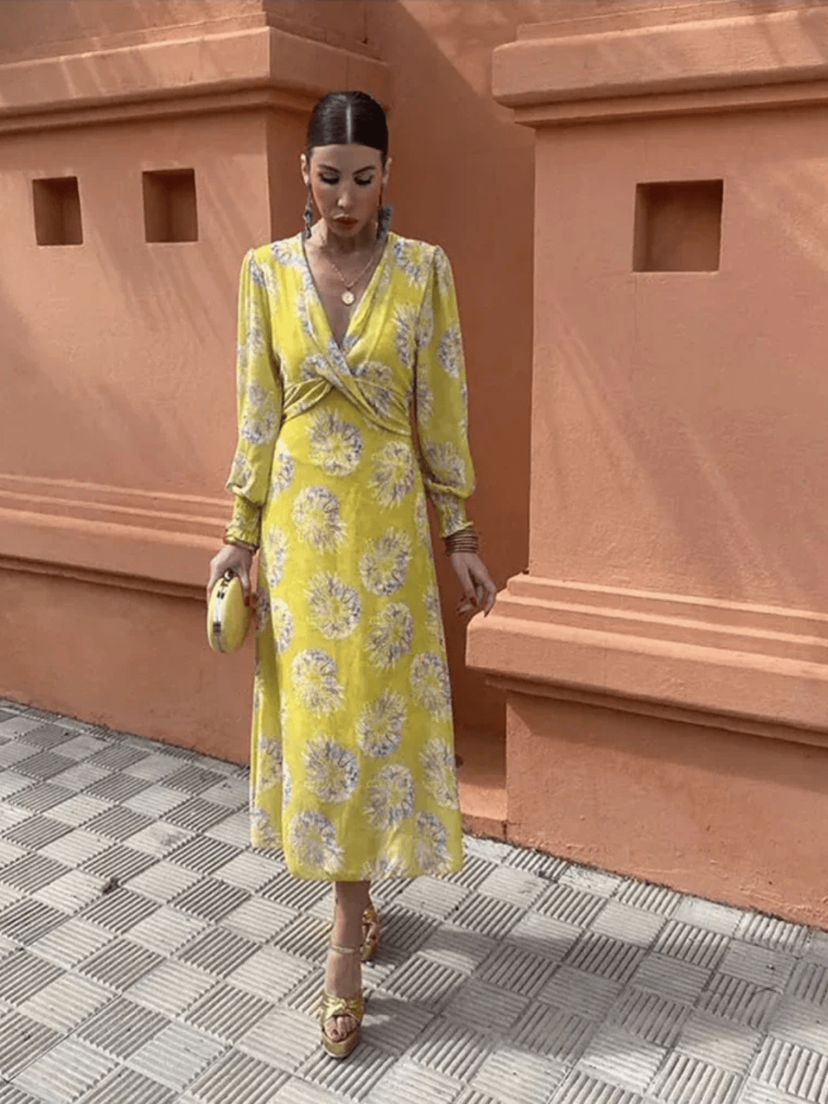 Women's Wrap Midi Dress