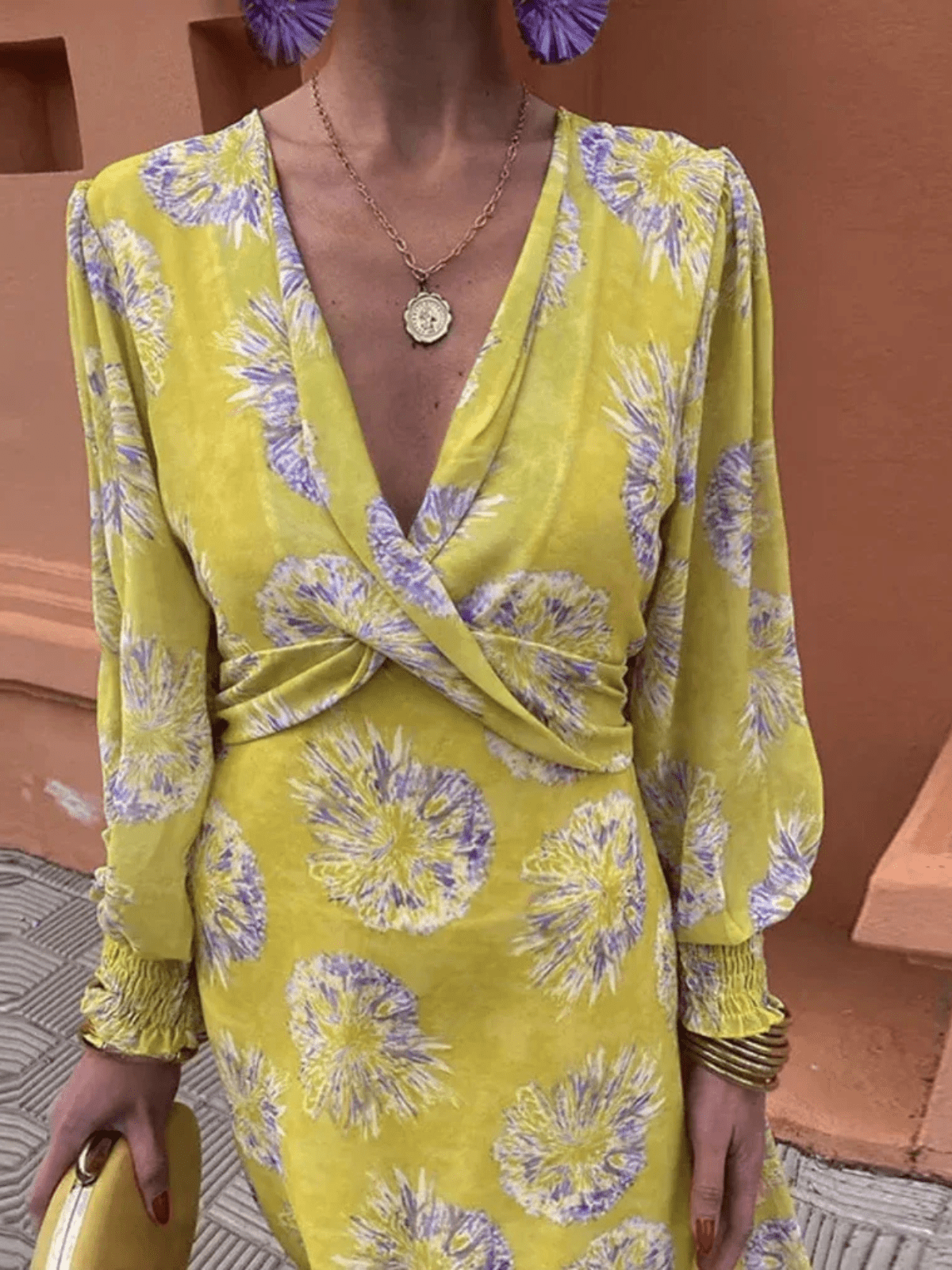 Women's Wrap Midi Dress