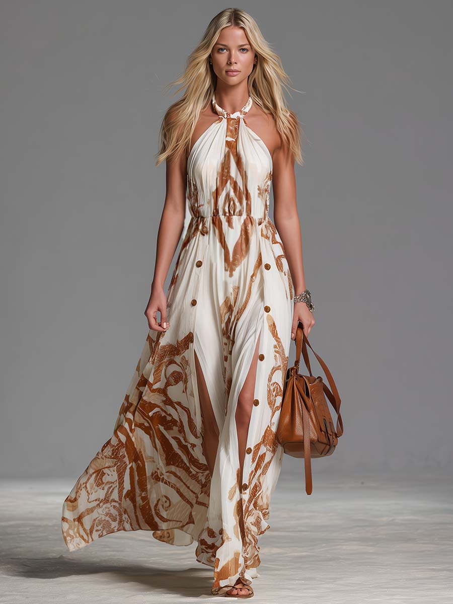 Women's Halter Maxi Dress