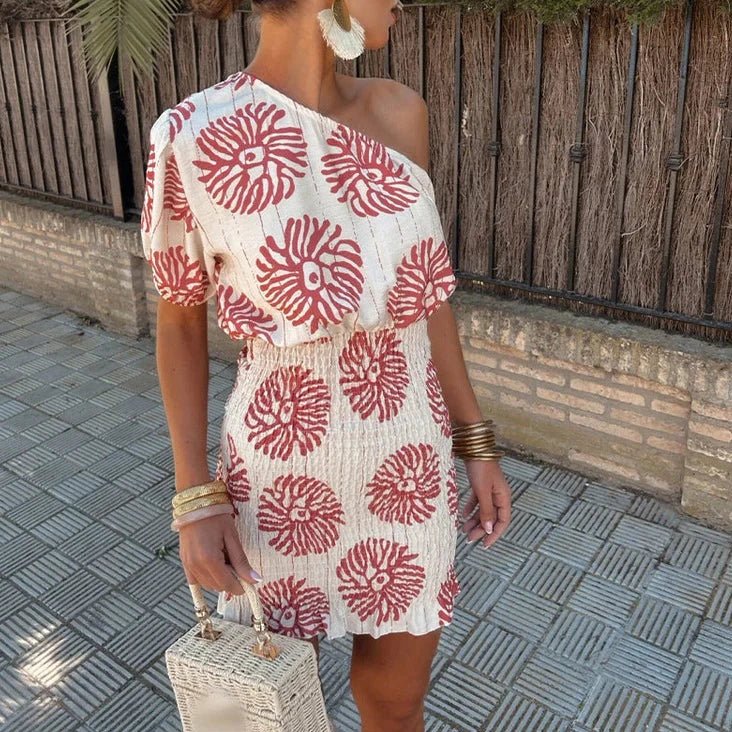 Women's Off Shoulder Mini Dress – White