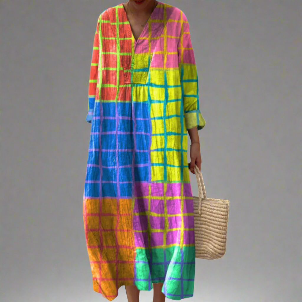 Women's V Neck Maxi Dress